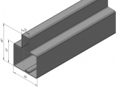 Т-профиль для создания уличных сварных ворот и калитки DHS181 (6 метров)