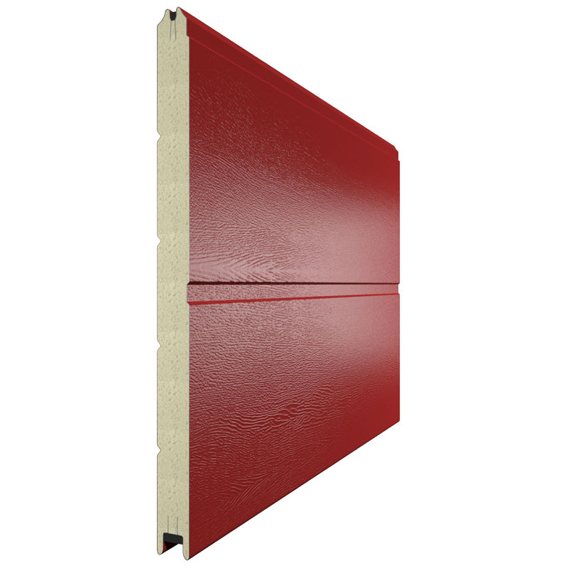 Сэндвич-панель цвет RAL 3000 (красный) "Широкая полоса"