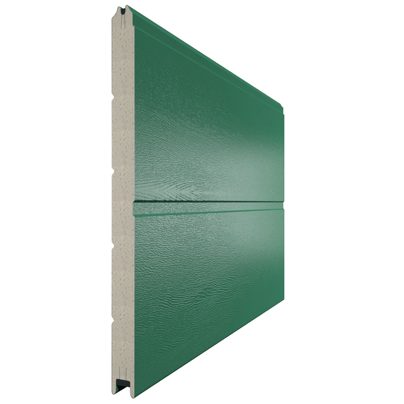 Сэндвич-панель цвет RAL 6005 (зеленый) "Широкая полоса"