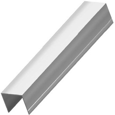 Алюминиевый профиль для калитки "П"-образный металлик, 80043/M